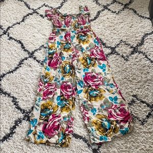 Floral pant romper